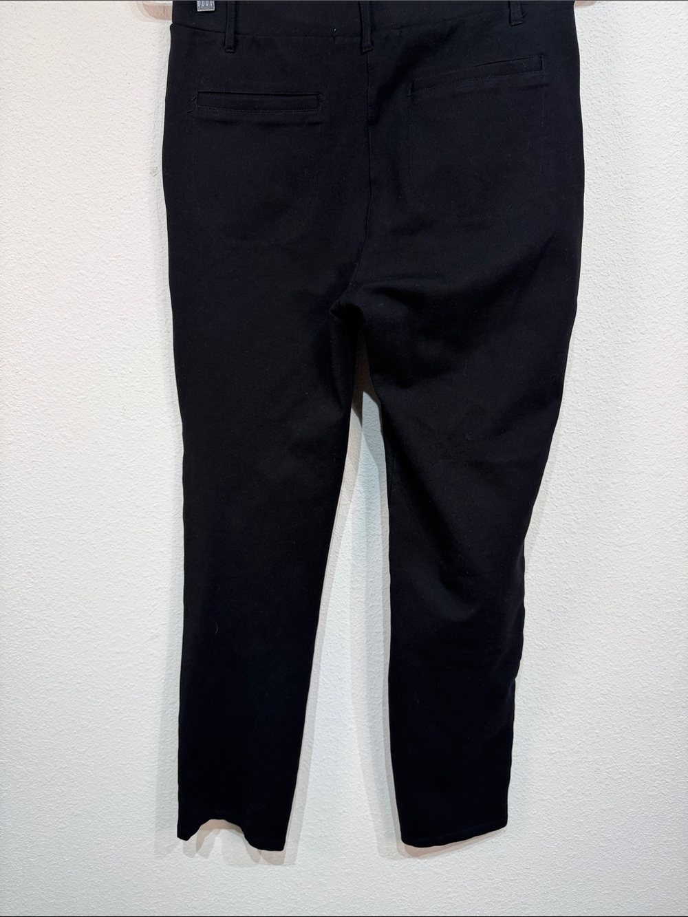 Quince Black Stretch Knit Ankle Pants Medium Pull-On Career Casual Rayon Nylon - Picture 3 of 7